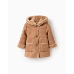 Manteau en sudine avec capuche beige
