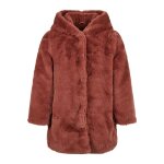 Manteau synthtique rose fonc