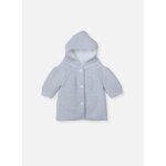 Manteau en tricot bord - c�te pour b�b� gris