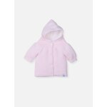 Manteau en tricot bord - c�te pour b�b� rose layette