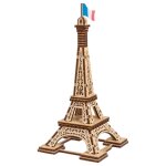 Maquette en bois  construire, puzzle 3d de la tour eiffel brown