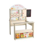 Marchande en bois avec horloge et tableau  craie mini shop multicolore / sans accessoires