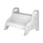 Marchepied enfant en bois gris clair