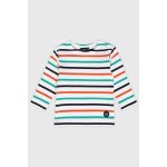 Marini�re 4 couleurs en coton �pais b�b� blanc / icaro / tigerlily / marine d