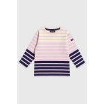 Marini�re b�b� rayures plac�es en coton nature / romolo / marine deep