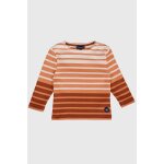 Marini�re b�b� rayures plac�es en coton scotch / coral gold / sequ