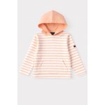 Marini�re � capuche en coton �pais enfant blanc / peach nectar