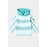 Marini�re � capuche en coton �pais enfant blanc / pool blue