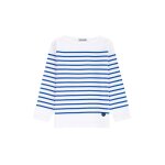 Marini�re col bateau en coton amiral enfant blanc / etoile