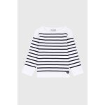 Marini�re col bateau en coton amiral enfant blanc / navire