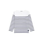 Marini�re col bateau en coton l�ger enfant blanc / navire