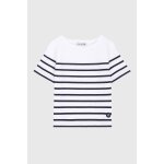 Marinire col bateau en coton lger etel enfant blanc / navire