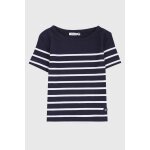 Marinire col bateau en coton lger etel enfant navire / blanc