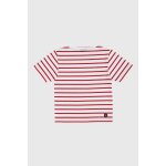 Marinire col rond en coton lger enfant blanc / braise