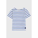 Marinire col rond en coton lger enfant blanc / etoile