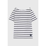 Marinire col rond en coton lger enfant blanc / navire