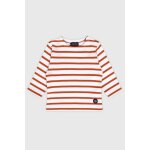 Marini�re en coton �pais b�b� blanc / orange armor