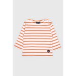 Marini�re en coton �pais b�b� blanc / p�che