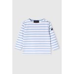 Marini�re en coton l�ger b�b� blanc / placid blue