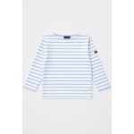 Marini�re en coton loctudy enfant blanc / placid blue