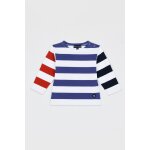 Marini�re fantaisie en coton �pais b�b� blanc / skipper / ketchup / marine d