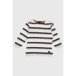 Marini�re jacquard en coton l�ger b�b� nature / marine deep