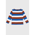 Marini�re larges rayures en coton l�ger enfant blanc / sequoia / cobalto