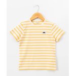 Mariniere manches courtes 100% coton gar�on fond grege raye jaune fonce