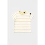 Marini�re manches courtes b�b� - coton l�ger blanc / vanille