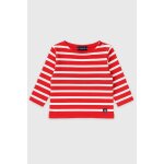 Marini�re en pur coton rustique b�b� brasier / blanc