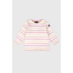 Marini�re tricolore b�b� - coton �pais blanc / dahlia / peachnectar / popco