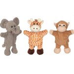 Marionnettes girafe singe lphant marron
