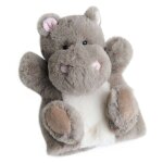 Marionnette  main hippo 25 cm gris