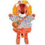 Marionnette � main orange, blanc, jaune