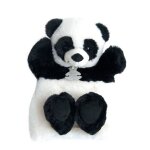 Marionnette  main panda 25 cm noir