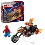 Marvel spider - man et sa moto contre ghost rider 76335 multicolore