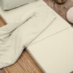 Matelas d'appoint pliant coton bio ray� ray� tilleul
