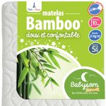 Matelas b�b� bamboo d�houssable blanc