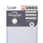 Matelas b�b� climatis� sans traitement - 2 faces ete / hiver blanc