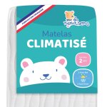 Matelas bébé / enfant climatisé - face Été / hiver blanc Matelas bébé / enfant climatisé - face Été / hiver blanc