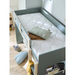 Matelas enfant mousse recycle thermorgulateur trait passerelle blanc