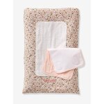 Matelas � langer + 2 tapis de change personnalisable flora blanc imprim�