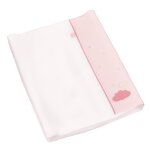 Matelas � langer en coton - lily blanc / rose
