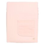 Matelas � langer avec sa housse en double gaze de coton et sa serviette - uni sauge rose