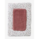 Matelas  langer pour poupon en gaze de coton petites fleurs