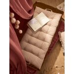 Matelas de sol en coton vichy moka