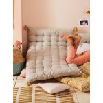 Matelas de sol avec pompons gris clair imprimé Matelas de sol avec pompons gris clair imprimé