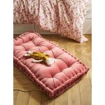 Matelas de sol en velours 60 x 120 cm rose