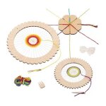 Mtier  tisser rond et fleur  tresser beige
