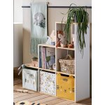 Meuble 6 cases blanc / bois